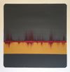 Horizon Line, Red — 20x20 acrylic on canvas