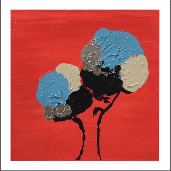 Brain flower 4 – 12x12 acrylic on paper