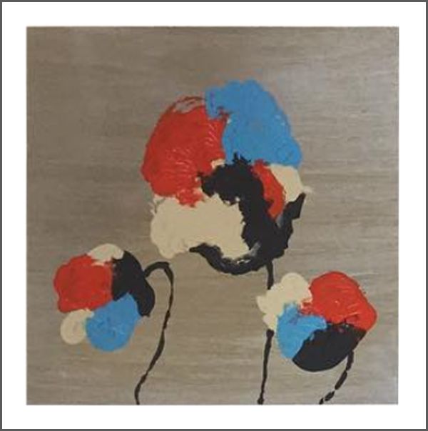 Brain Flower 5 – 12x12 acrylic on paper