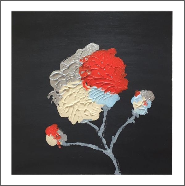 Brain Flower – 12x12 acrylic on paper