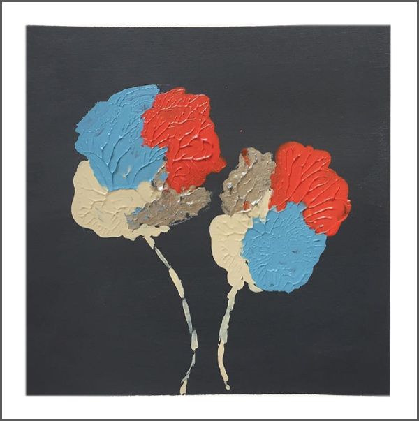 Brain Flower 2 — 12x12 acrylic on paper