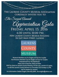 Laurens County Museum Appreciation Gala