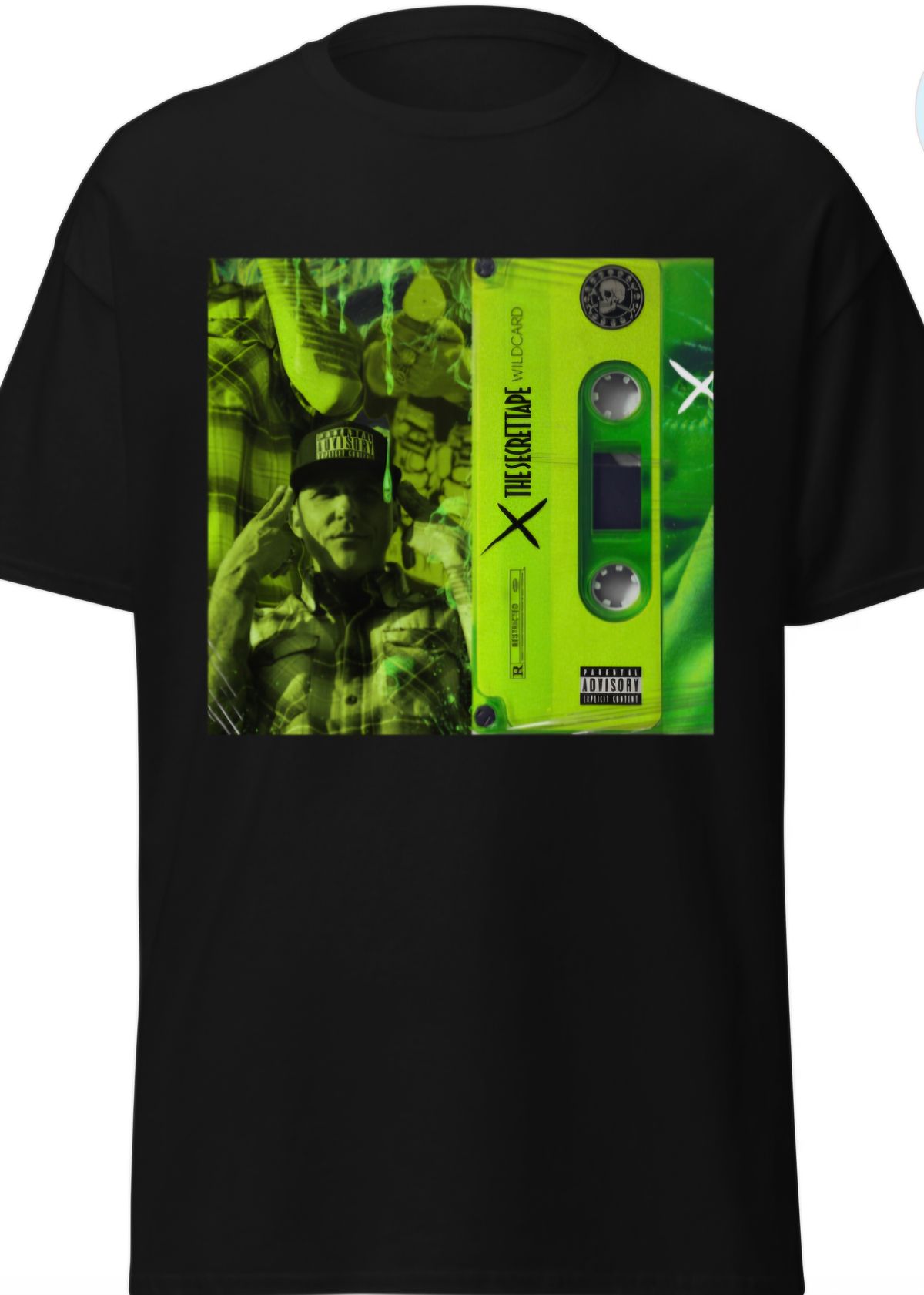 "THE SECRET TAPE" BLACK T-SHIRT