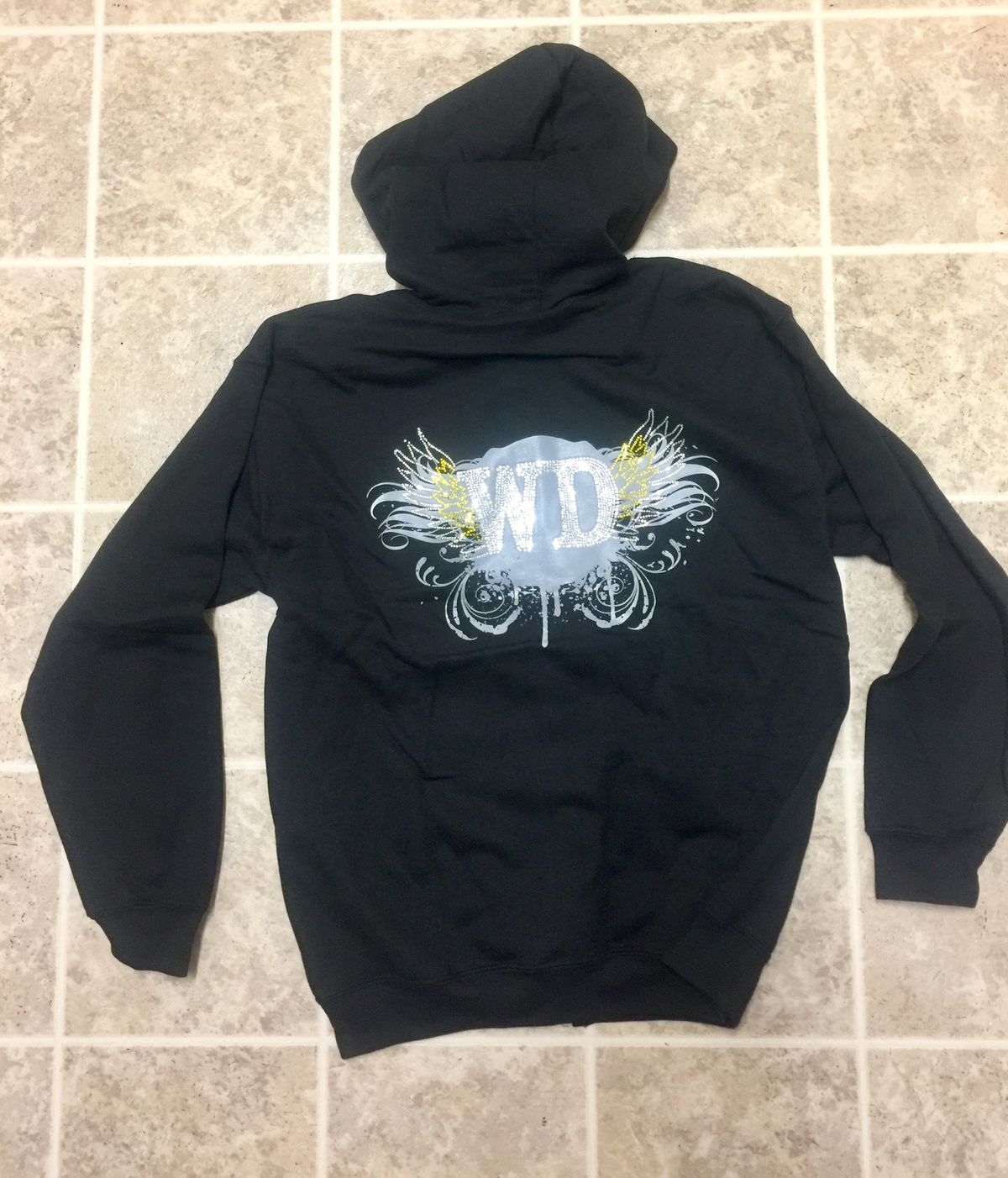 Zippered RHINESTONE Hoodie