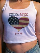 Official Jessica Lynn 2014 Tour Women's Crop Top Red