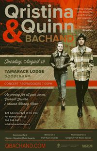 Qristina & Quinn Bachand at Tamarck Lodge & Arts Centre
