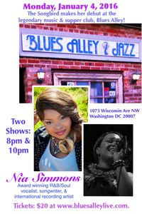 Nia Simmons at Blues Alley!