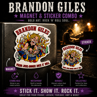 Brandon Giles Magnet and Waterproof Sticker Combo