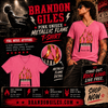 Brandon Giles Pink Unisex Metallic Flame T Shirt 