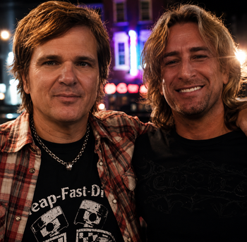 Ricci Rocket, Poison's drummer and Brandon Giles

