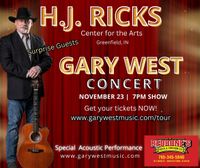 Gary West Solo Concert - Heroes, Friends and Legends