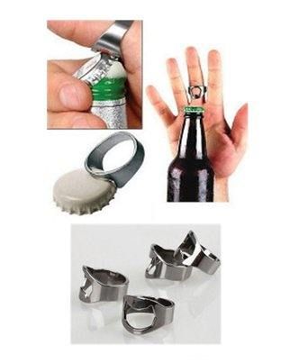 Item Number: 321851 Description: Stainless Steel Finger Ring Bottle Opener
