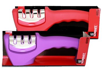 Item Number: KR016 Description: Hand Held Knife Sharpener Assorted Colours
