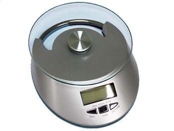 Item Number: 41657 Description: Digital Kitchen Scale With Clock Diplay  1gm.-5kg. Capacity Battery Included
