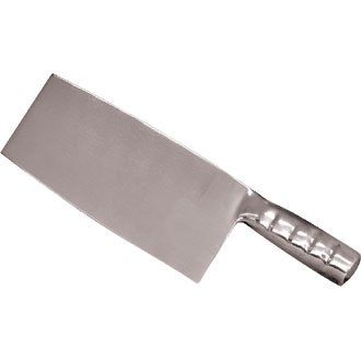 Item Number: K-MAN-S2 Description: Chinese Cleaver Stainless Steel Handle 8" Blade
