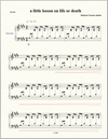 A Little Lesson On Life Or Death - Sheet Music