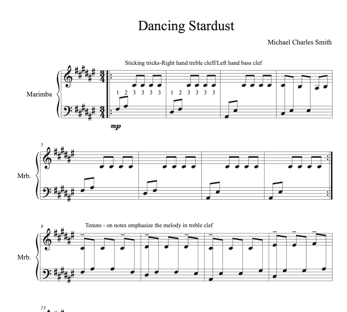 Dancing Stardust - Sheet Music 