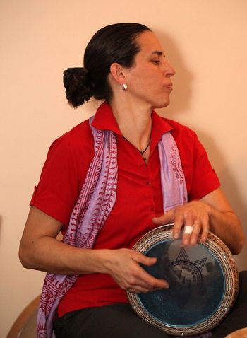 Carolyn on darbuka
