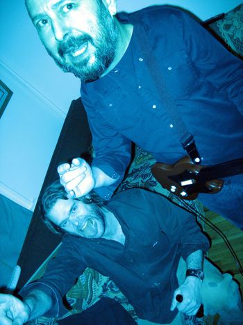 gaming with Corb Lund - i sure sucked at Guitar Hero. photo by Fish Griwkowsky
