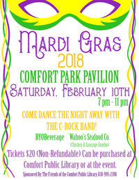 Comfort Public Library Mardi Gras Dance Fundraiser