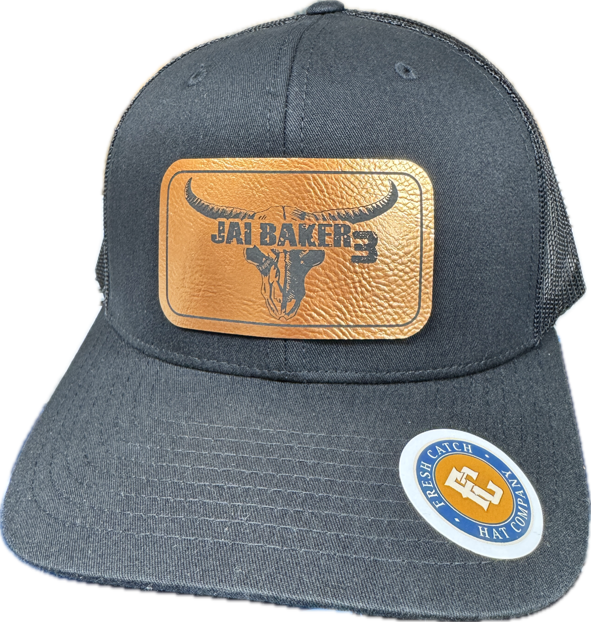 Black/Copper Snapback Rectangle Logo