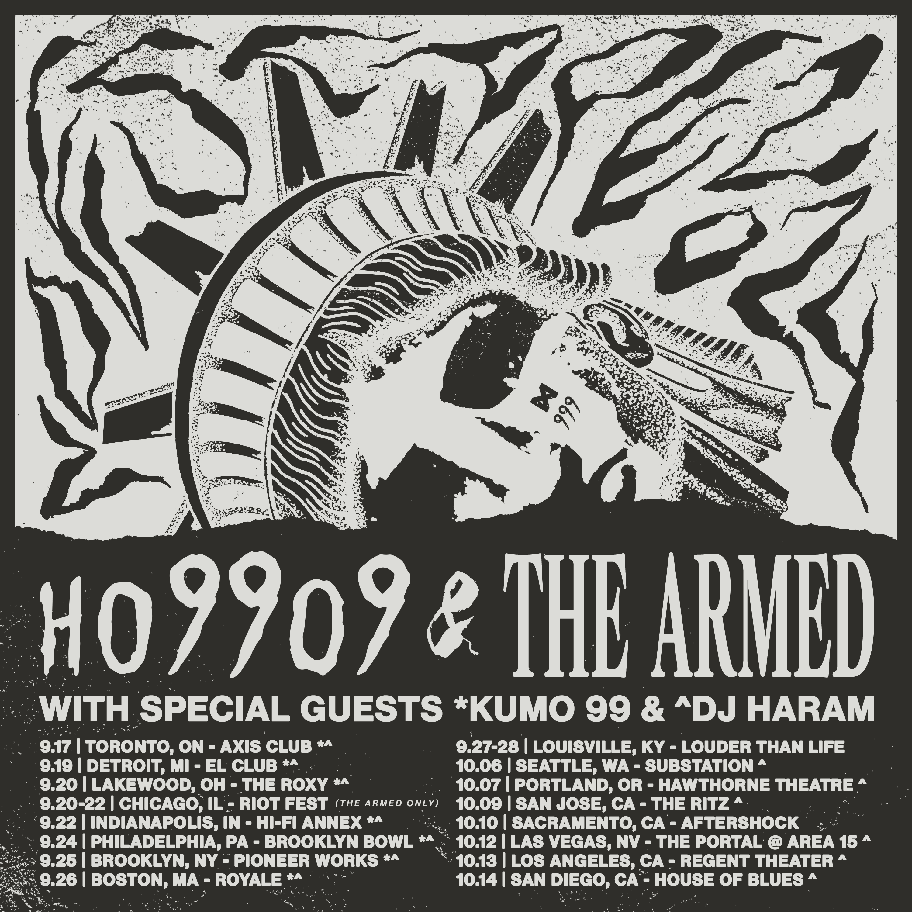 THE ARMED ANNOUNCE CO-HEADLINE TOUR WITH HO99O9 & SPECIAL GUESTS