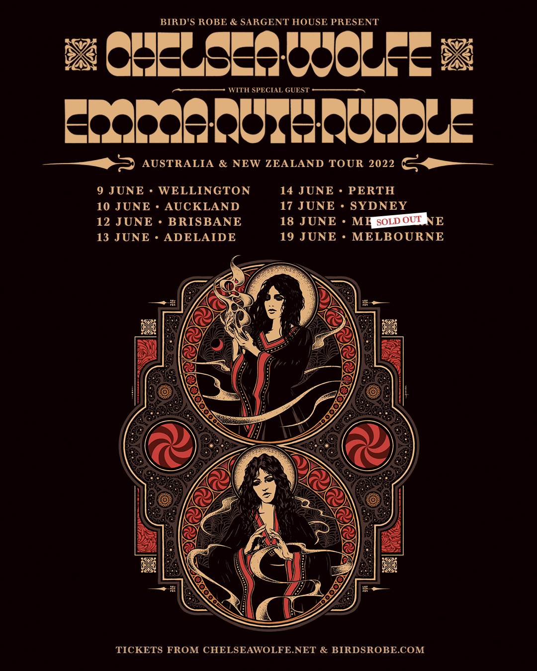 Chelsea Rundle CHELSEA WOLFE & EMMA RUTH RUNDLE AU/NZ TOUR 2022
