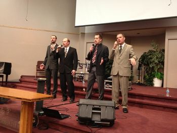 Singing at the Russell Alliance Church

