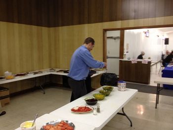 Dave stocking up for the road after a wonderful time in Moosehorn MB.
