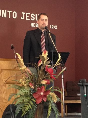 Dave preaching the morning message.
