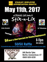 Stix-n-Lix debuts at Strykers Cafe in Berlin, CT!!!