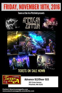 American ZeppelinReturns to the Tavern at the A in Pittsfield!!!