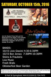 Livio Gravini & the Free Spirit Society/ Octoberfest @ The Student Prince