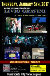 Livio Gravini & the Free Spirit Society @ The Iron Horse Music Hall Jan. 5th, 2017