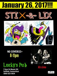 The Debut of Stix & Lix  at Lucky's Pub, Suffield, CT