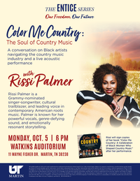 University Tennessee at Martin presents Color Me Country: The Soul of Country Music with Rissi Palmer 