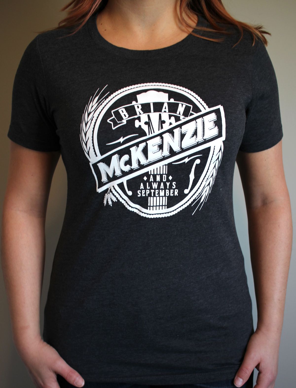 Ladies T-Shirt: Brian McKenzie and Always September, Charcoal