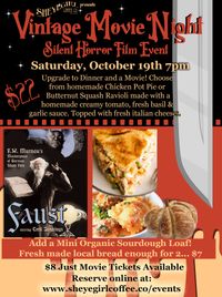 **CANCELLED DUE TO EXTREME LOW SALES** Vintage Horror Silent Film Event