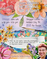 June Flowers Sip and Paint Event 