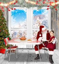 Pictures with Santa - Vintage Living Room