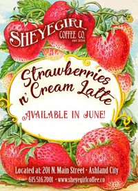 New Latte Available - Strawberries 'n Cream