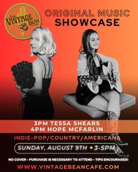Original Music Showcase with Tessa Shears & Hope McFarlin