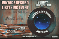 Vintage Record Listening Event featuring Willie Nelson