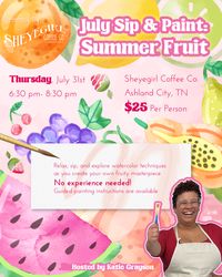 Summer Fruit Sip and Paint Event