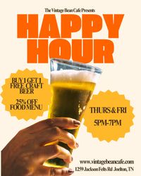 Adult Beverages Happy Hour at The Bean