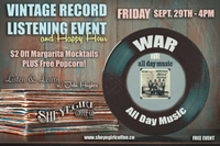 Vintage Record Listening Hour & Happy Hour featuring WAR