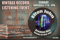 Vintage Record Listening Event featuring Elton John