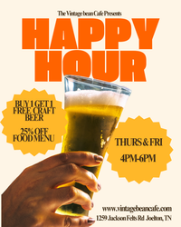 Adult Beverages Happy Hour at The Bean