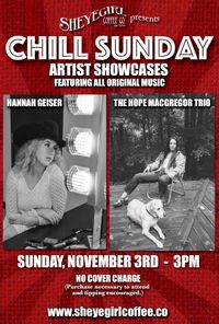 Chill Sunday featuring Original Music Artist Showcases