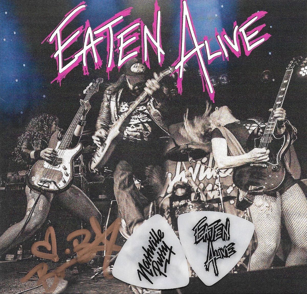 AUTOGRAPHED CD & 2 PICK SET - EATEN ALIVE